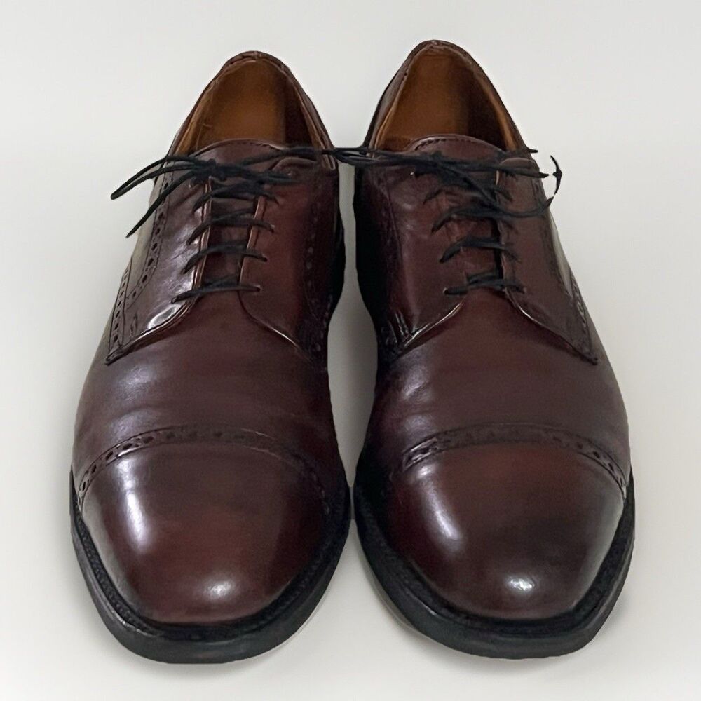 Allen Edmonds Cap Toe Oxford Dress Shoes Burgundy Oxblood Leather Men’s 13 USA